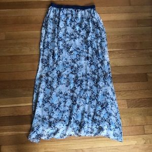 Ella moss silk skirt